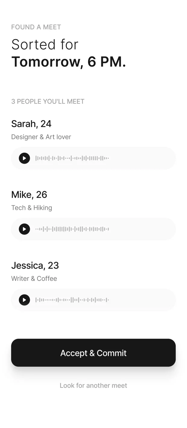 Meethushh — accepting the invite
