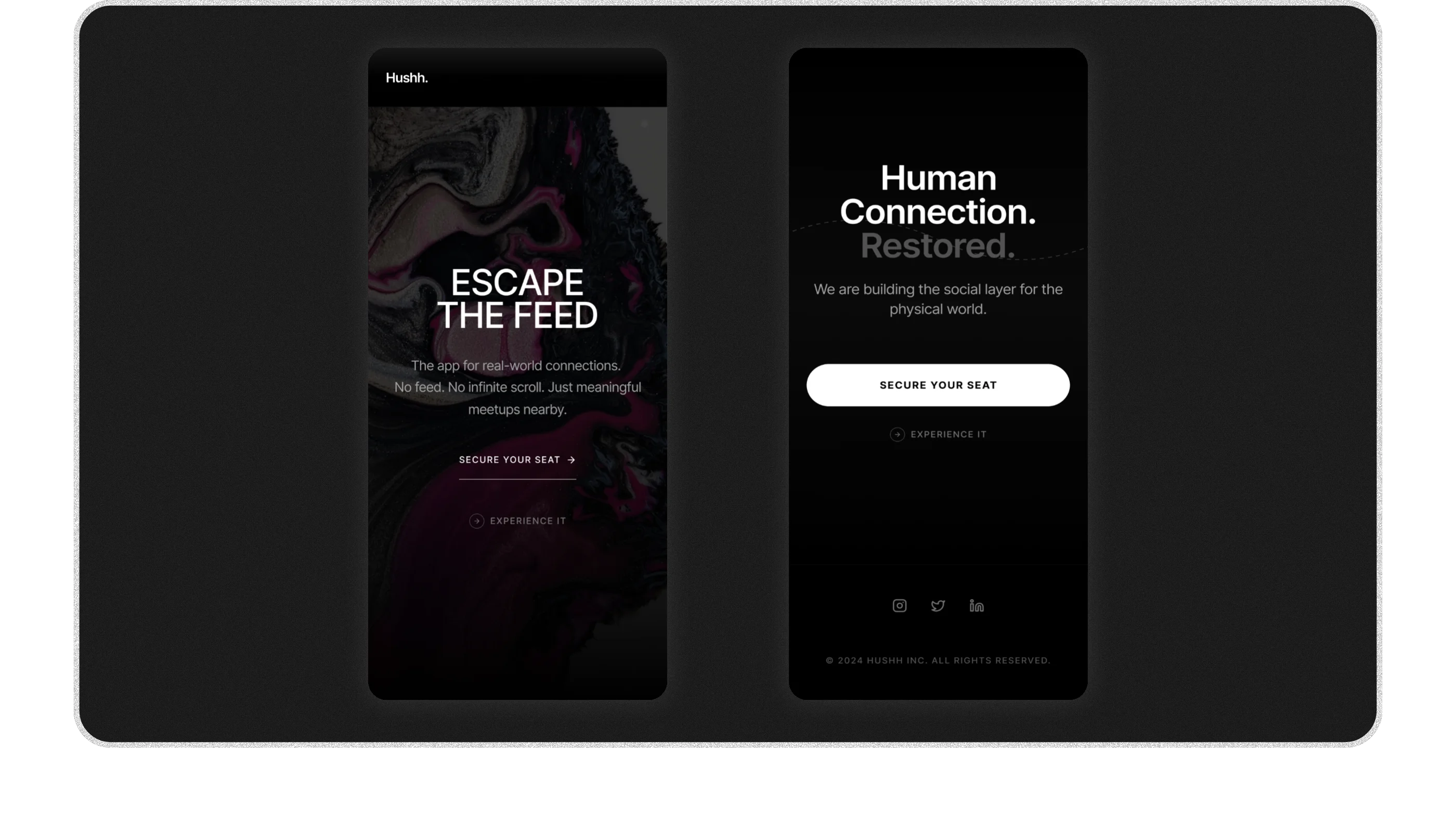 Meet Hushh — small-group meetups app