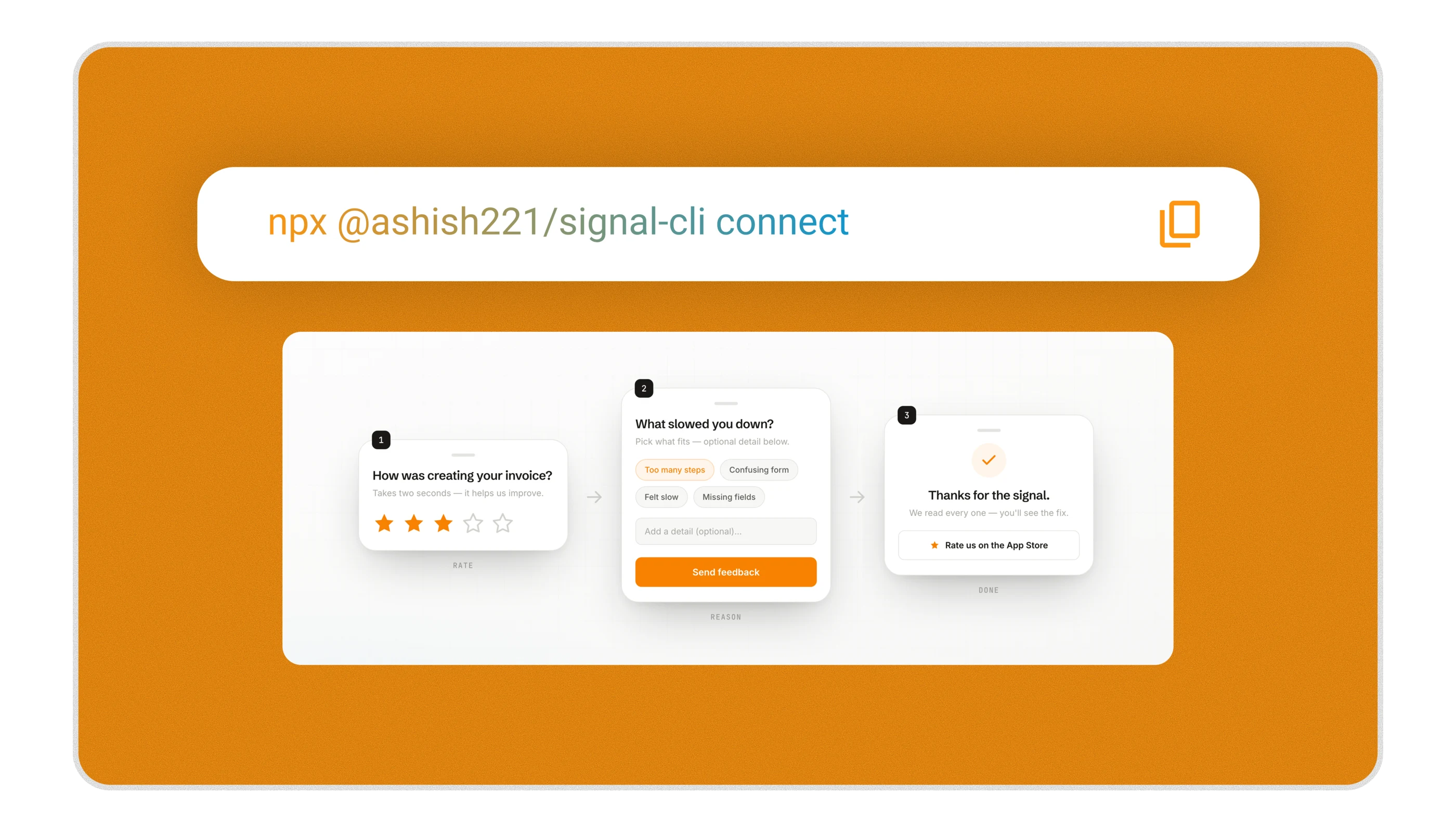 Signal — integrate with one line: npx @ashish221/signal-cli connect